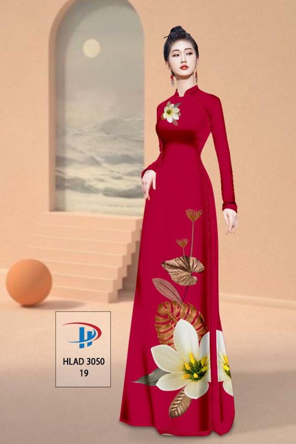 Vải Áo Dài Hoa In 3D AD HLAD3050 3